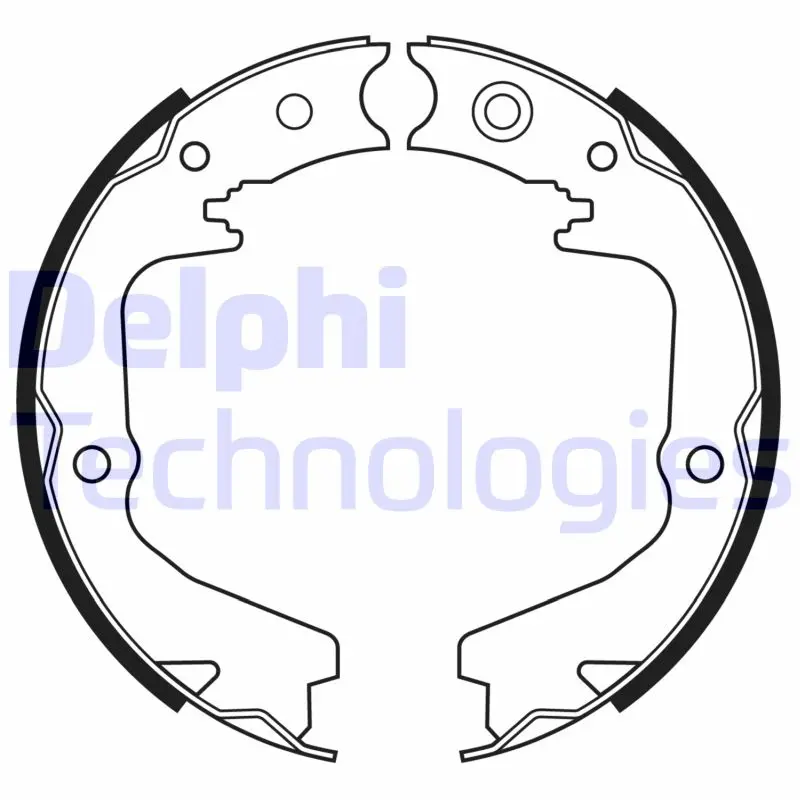 комплект спирачна челюст, ръчна спирачка DELPHI              