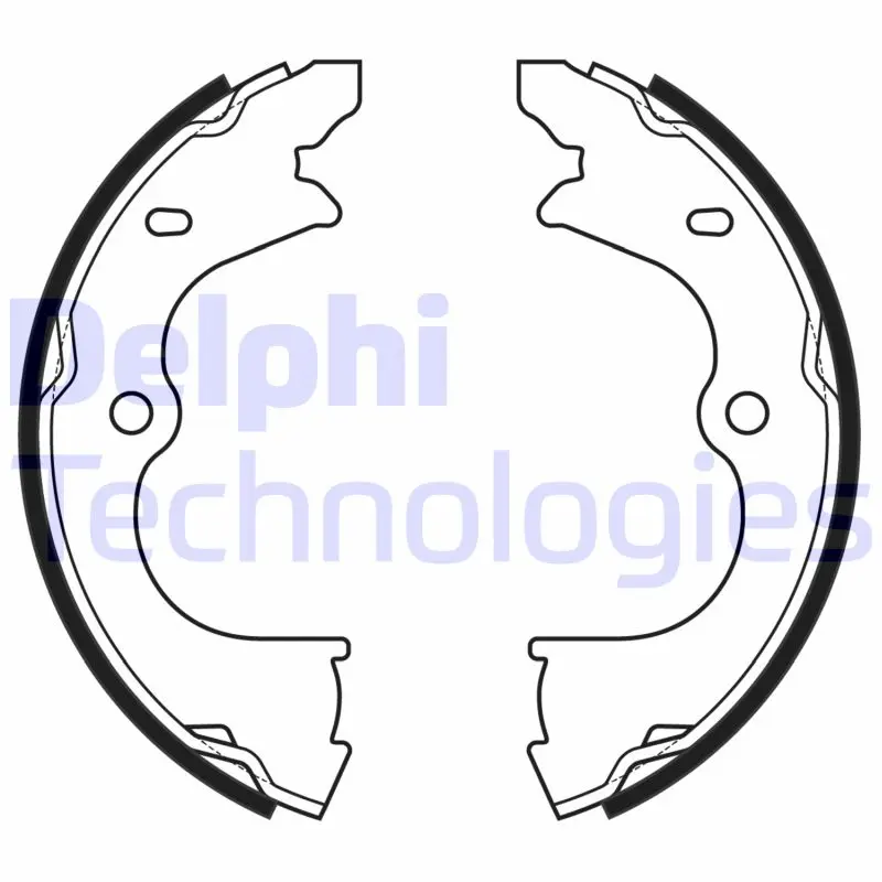 комплект спирачна челюст, ръчна спирачка DELPHI              