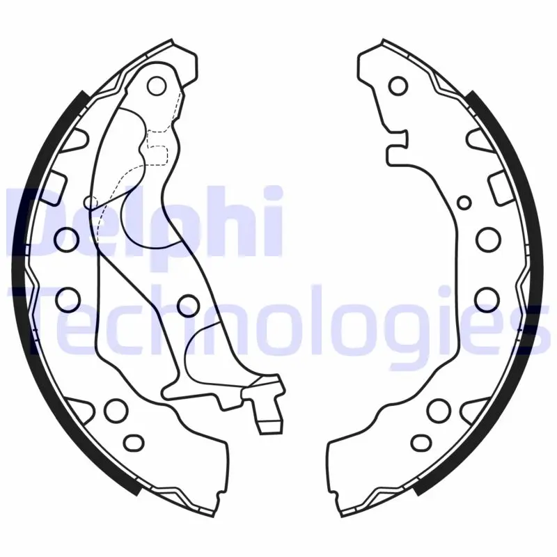 комплект спирачна челюст DELPHI              