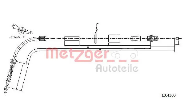 жило, ръчна спирачка METZGER             