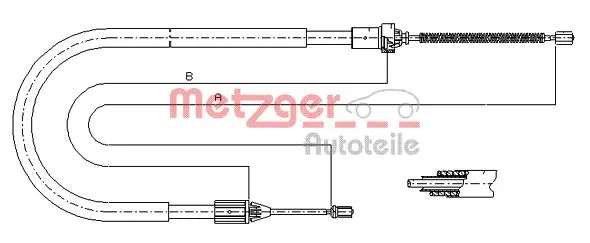 жило, ръчна спирачка METZGER             