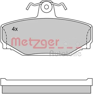 комплект спирачно феродо, дискови спирачки METZGER             