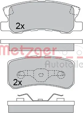 Комплект спирачно феродо, дискови спирачки METZGER