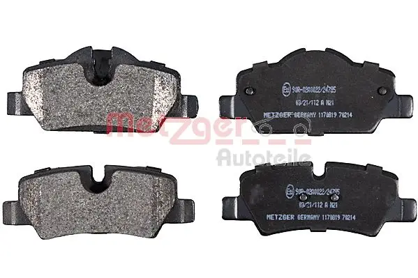 комплект спирачно феродо, дискови спирачки METZGER             