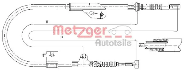 жило, ръчна спирачка METZGER             