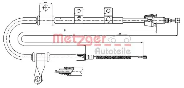 жило, ръчна спирачка METZGER             