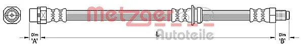 Спирачен маркуч METZGER