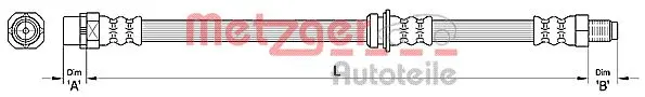 Спирачен маркуч METZGER