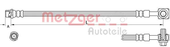 спирачен маркуч METZGER             