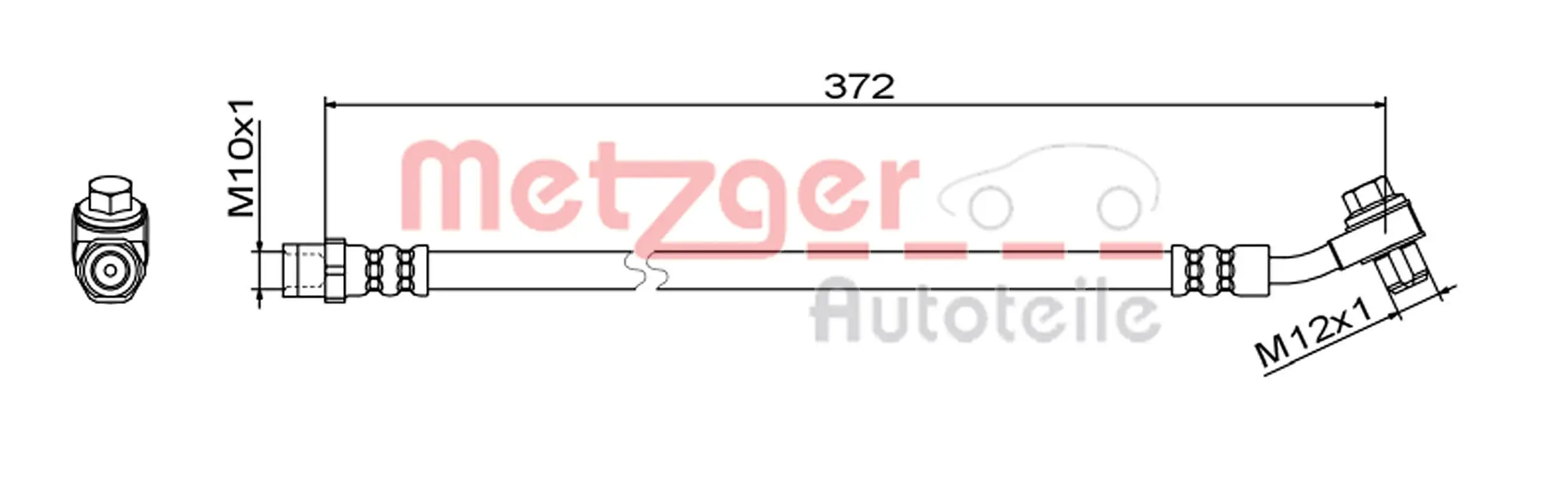 Спирачни маркучи за MERCEDES-BENZ C-CLASS (W205) C 300 EQ Boost (205.083) 4111795 METZGER             