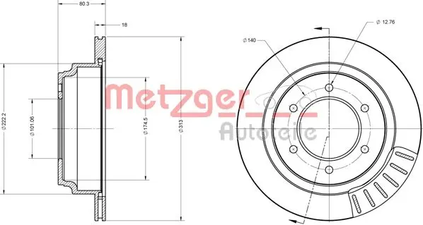 спирачен диск METZGER             