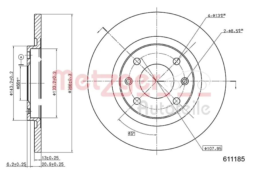 спирачен диск METZGER             