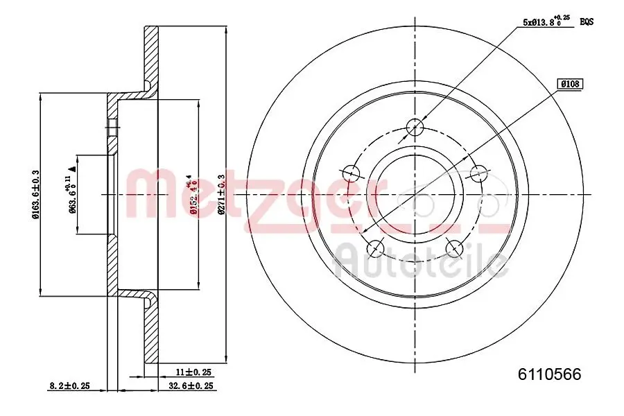 спирачен диск METZGER             