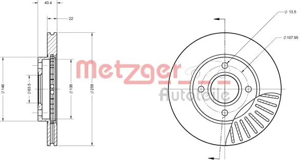 спирачен диск METZGER             