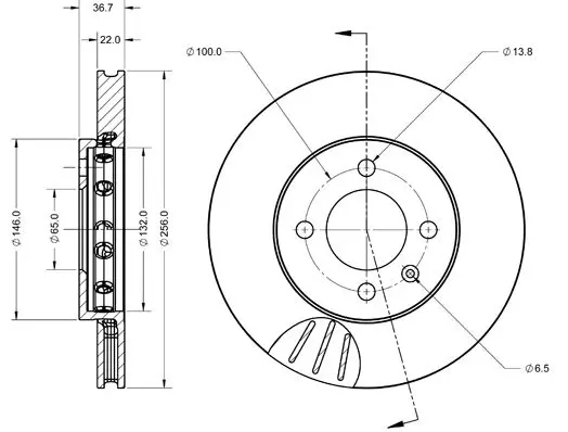 спирачен диск METZGER             