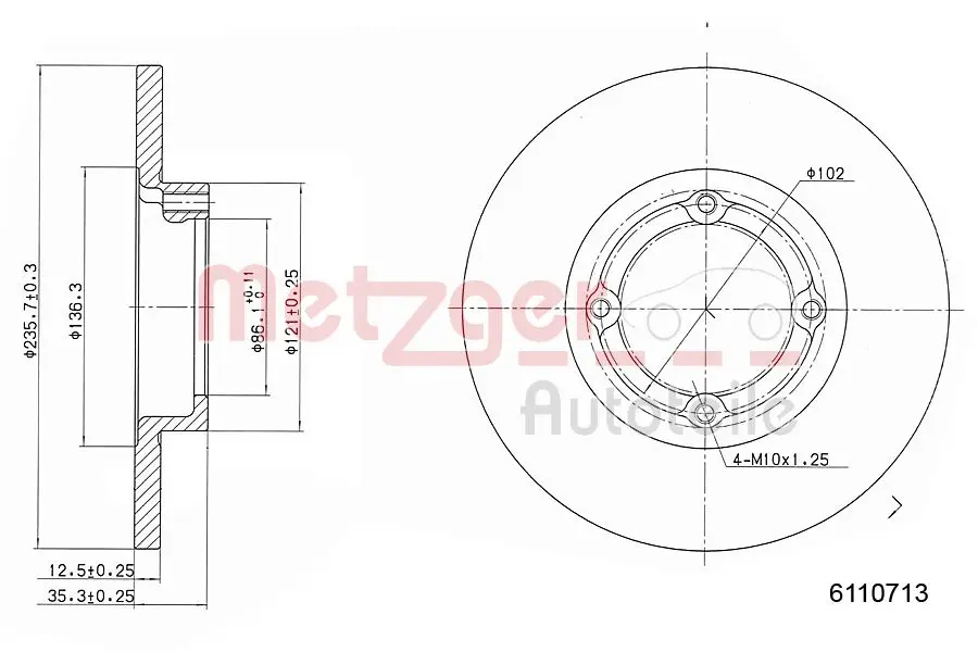 спирачен диск METZGER             