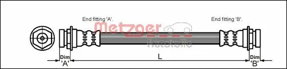 спирачен маркуч METZGER             