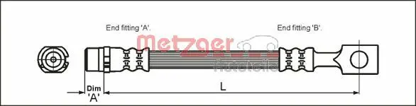 Спирачен маркуч METZGER