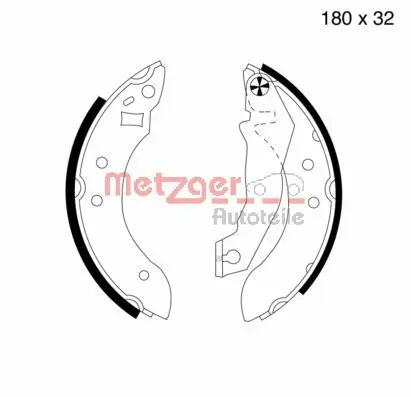 комплект спирачна челюст METZGER             