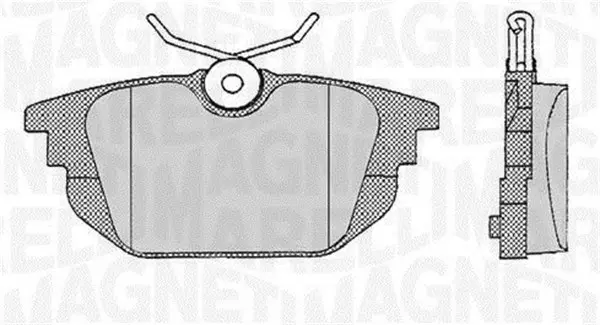 комплект спирачно феродо, дискови спирачки MAGNETI MARELLI     