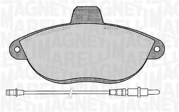 комплект спирачно феродо, дискови спирачки MAGNETI MARELLI     