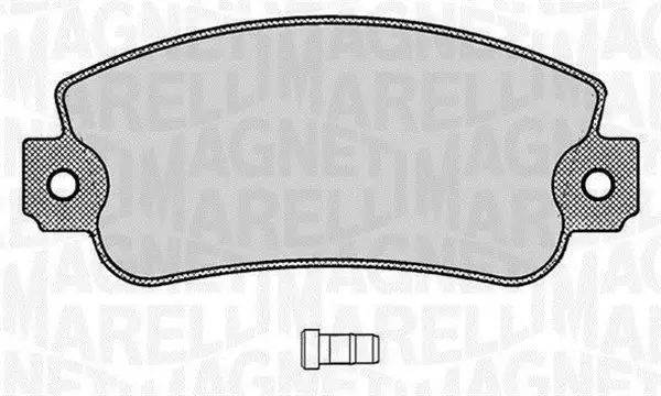 комплект спирачно феродо, дискови спирачки MAGNETI MARELLI     