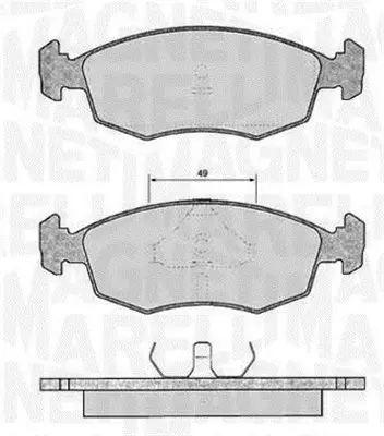 комплект спирачно феродо, дискови спирачки MAGNETI MARELLI     