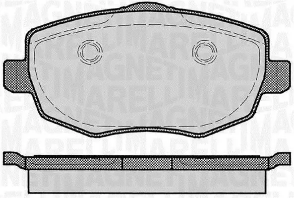 комплект спирачно феродо, дискови спирачки MAGNETI MARELLI     