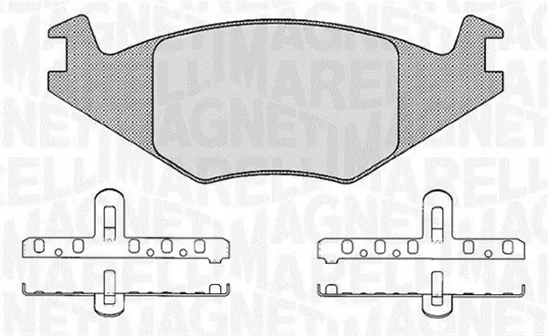 комплект спирачно феродо, дискови спирачки MAGNETI MARELLI     