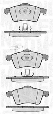 комплект спирачно феродо, дискови спирачки MAGNETI MARELLI     