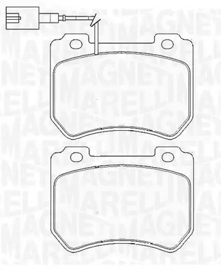 комплект спирачно феродо, дискови спирачки MAGNETI MARELLI     