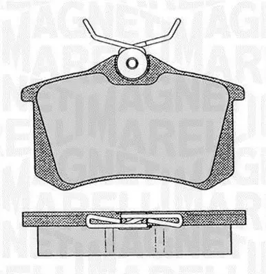 комплект спирачно феродо, дискови спирачки MAGNETI MARELLI     