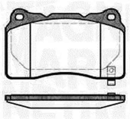 комплект спирачно феродо, дискови спирачки MAGNETI MARELLI     
