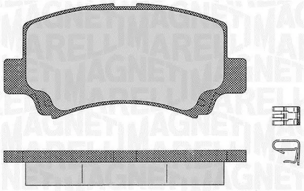 комплект спирачно феродо, дискови спирачки MAGNETI MARELLI     