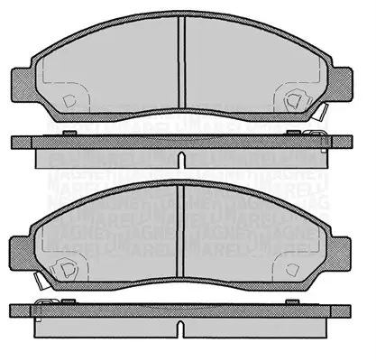 комплект спирачно феродо, дискови спирачки MAGNETI MARELLI     