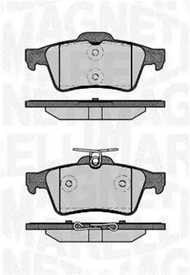 комплект спирачно феродо, дискови спирачки MAGNETI MARELLI     