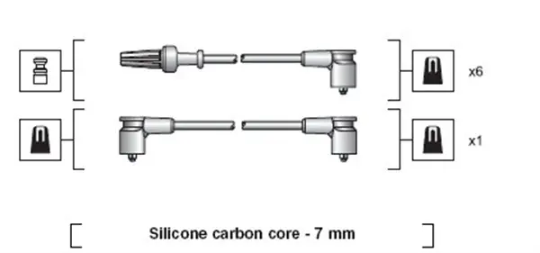 комплект запалителеи кабели MAGNETI MARELLI     
