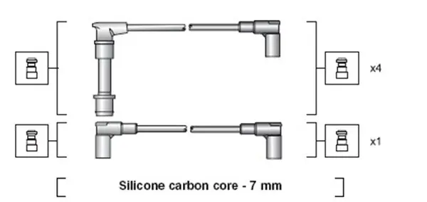 комплект запалителеи кабели MAGNETI MARELLI     
