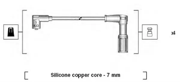 комплект запалителеи кабели MAGNETI MARELLI     