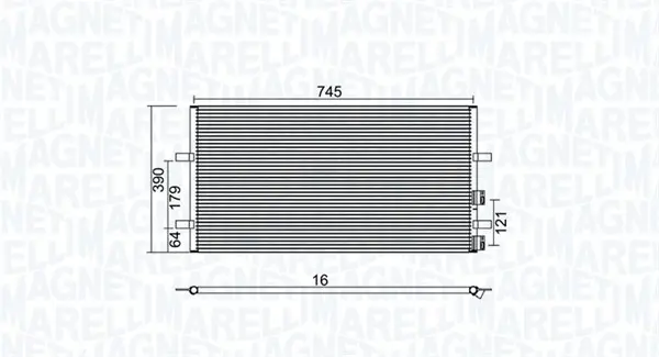 кондензатор, климатизация MAGNETI MARELLI     