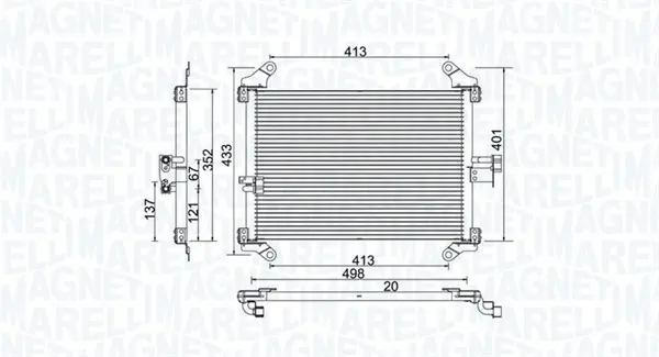 кондензатор, климатизация MAGNETI MARELLI     