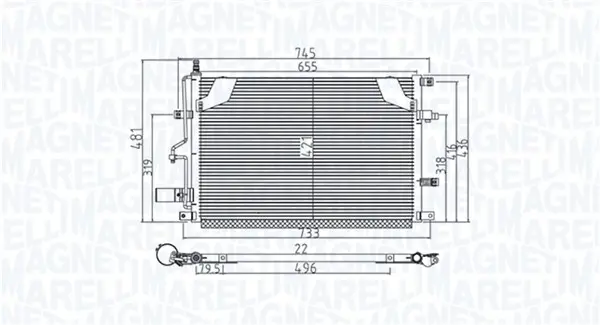 кондензатор, климатизация MAGNETI MARELLI     