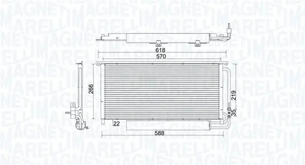 кондензатор, климатизация MAGNETI MARELLI     