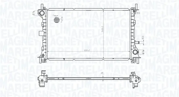 радиатор, охлаждане на двигателя MAGNETI MARELLI     