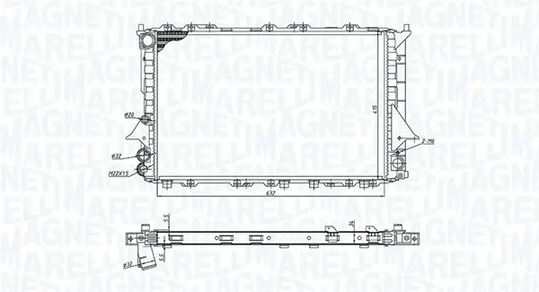 радиатор, охлаждане на двигателя MAGNETI MARELLI     