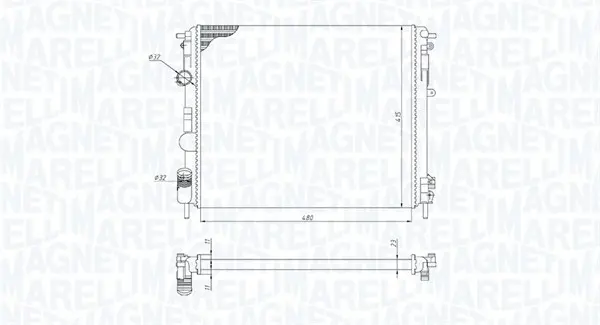 радиатор, охлаждане на двигателя MAGNETI MARELLI     