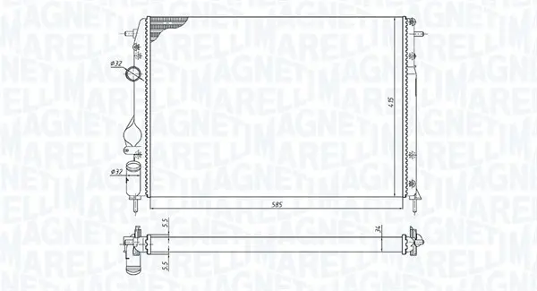 радиатор, охлаждане на двигателя MAGNETI MARELLI     