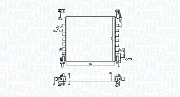 радиатор, охлаждане на двигателя MAGNETI MARELLI     