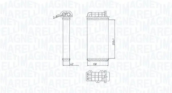 топлообменник, отопление на вътрешното пространство MAGNETI MARELLI     