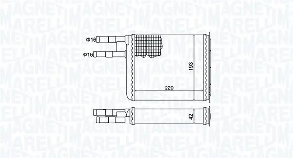 топлообменник, отопление на вътрешното пространство MAGNETI MARELLI     